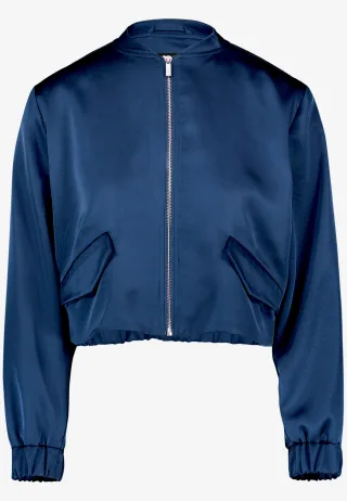 zero - Satin-Jacke mit Reißverschluss sargasso sea - Gr. - 40