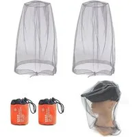 LuxusKollektion Moskitonetz 2er Set Moskitonetz Kopf Schutz Outdoor Mückennetz Hut