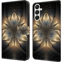CLM-Tech Handytasche für Samsung Galaxy A56 5G Hülle aus PU-Leder Klapphülle (goldener Ruhm, Handyhülle mit Standfunktion - Wallet Flip Case inklusive Kartenfächer), Cover mit Magnetverschluss Samsung Galaxy A56 5G Schutzhülle