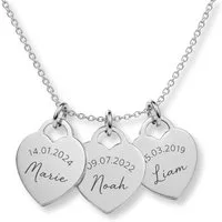 BS Schmuckdesign Kette mit Anhänger mit Gravur Namenskette Damen personalisierte Halskette mit Namen Gravurkette (inkl. Gravur), personalisiert inkl. Geschenkbox