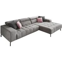 Die PlanBar Ecksofa MP-IN18022 L-Form, mit Kopfteilverstellung & Zierkissen, optional Sitztiefenverstellung
