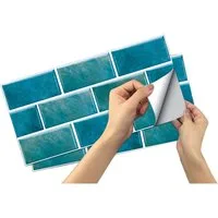 Minicloss Fliesenaufkleber 12 Stück 15x30cm, Fliesenaufkleber, selbstklebende (12 St), wasserabweisend, für Küche und Bad