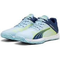 PUMA Hallen-Indoorschuhe Accelerate Turbo dunkelblau/hellblau/grün Herren Badmintonschuh