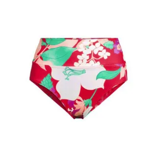 Bikinihose zum Umschlagen, High Waist, für Damen, Damen, size: regular, Rot, Nylon-Mischung, by Lands' End