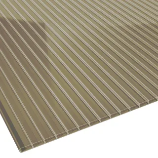 Doppelstegplatte Acrylglas bronze Stärke 16 mm Breite 1,2 m
