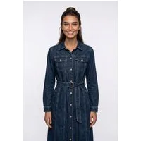 Gant Jeanskleid BELTED DENIM MIDI mit verstellbaren Gürtel