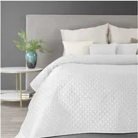 Eurofirany Tagesdecke Gesteppte Decke Velours Karomuster Weicher Überwurf, Eleganter Bettüberwurf Doppelbett