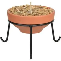 esschert design Feuerschale Niedriger Ständer für den Feuertopf FF124 15x15x10 cm schwarz Metall