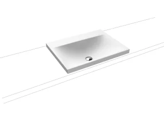 Kaldewei Aufsatzwaschtisch SILENIO Mod.3040, 600x460, alpinweiß matt,Perl-Effekt,AD  903906003711