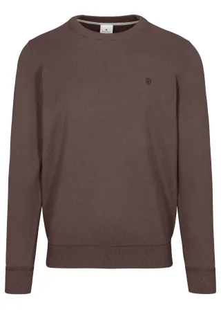 BASEFIELD - Rundhals Pullover aubergine mel. - Gr. - XXL