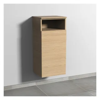 Sanipa 3way Mittelschrank mit 1 Tür und 1 offenem Fach, Eiche-Nordic, SM13548 SM13548
