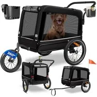 KESSER Fahrradhundeanhänger, Hundeanhänger Boxer 3-in-1 Hundebuggy Jogger Fahrradanhänger
