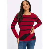heine Strickpullover Pullover Langarm Feinstrick, Intarsien