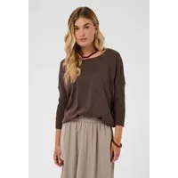 Saint Tropez Rundhalspullover A2561, MilaSZ R-Neck Viskosemischung, Casual fit