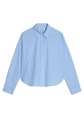 Marc OPolo Casual - Bluse Regular aus Baumwoll-Chambray blau - Gr. - 34