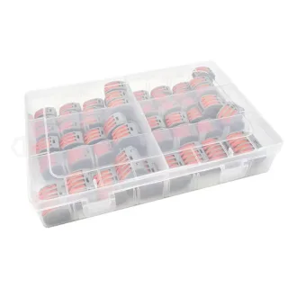 60PCS Electrical Wire Connector Boxed Quick Wiring Connector Electric Cable Terminal Block PCT-212 213 215 Push-in Termi