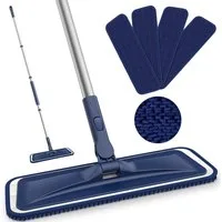 HUGERSTONE Wischmopp Bodenwischer mit 150cm langem Teleskopstiel,360° drehbar, geeignet für alle glatten Böden