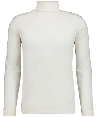 RAGMAN - Pima-Rollkragen-Shirt mit Bund Ecru - Gr. - XL