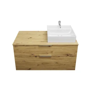 Burgbad Keramik Waschtisch-Set Eqio Eiche Dekor Urban/Alpinweiss, SGUQ120RF5662C0001 SGUQ120RF5662C0001