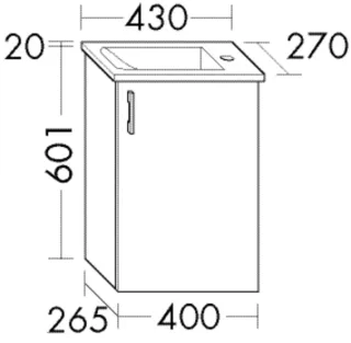 Burgbad Keramik-Waschtisch+Waschtischunterschrank System 30 Preisgruppe 3 Diago Sand Solid SHGO043RF3352C0001