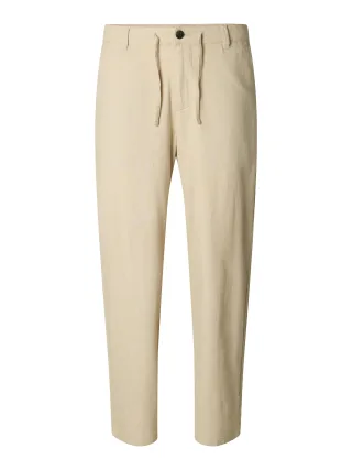 SELECTED MEN - SLH220-LOOSE BRODY LINEN BLD PANT NOOS - Gr. - M