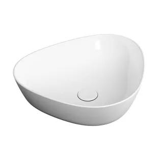 VitrA Plural Aufsatzschale 7812B403-0016 47 x 40 x 13 cm, weiß hochglanz, asymmetrisch, ohne Überlauf/Hahnloch