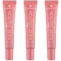 Essence Lipgloss THE SUPER PEPTIDE GLOSSY LIP TREATMENT, 3-tlg., mit milchig glänzender Textur