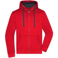 James & Nicholson Sweatjacke Wasser- und schmutzabweisende Herren Kapuzen-Sweatjacke JN595 Herren Sweatjacke Bionic