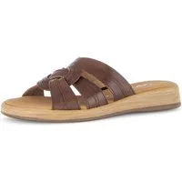 Gabor Rhodos Pantolette Plateau, Schlupfschuh, Sommerschuh mit Ziernähten, G-Weite