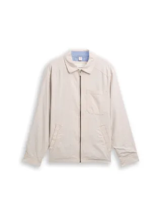 Tom Tailor - Hemdjacke mit Leinenanteil cashew beige chambray - Gr. - S