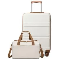KONO Trolleyset Kombi-Set: Hartschalen-Koffer + Handgepäcktasche, (2 tlg)