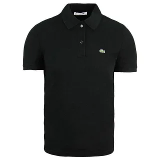 Lacoste Kurzarm Damen Schwarz Baumwoll-Polo-Shirt PF6958 031