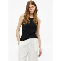 s.Oliver Muscleshirt T-Shirt Geripptes Top im Slim Fit mit Stickerei