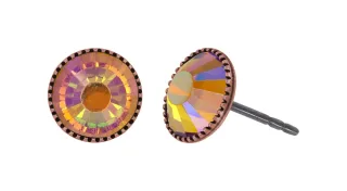 konplott - Ohrstecker - Black Jack pink/orange