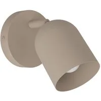 EGLO LED Deckenstrahler Eglo Wandlampe 1er Spot Tilston sandfarben 12 x 16, Ohne Leuchtmittel, Nicht dimmbar ohne Bewegungsmelder