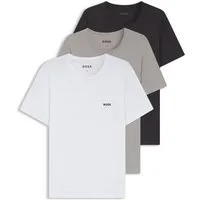 BOSS T-Shirt TShirtRN 3P Classic (Packung, 3-tlg) mit BOSS Stickerei