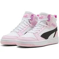 PUMA REBOUND V6 MID JR Sneaker knöchelhoch, retro-inspiriertes Design, mit SOFTFOAM+ Dämpfung