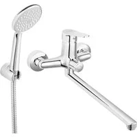 Ferro Wannenarmatur ISSO Badewannenarmatur mit Brauseanschluss Bad/Waschtisch Wasserhahn, Chrom