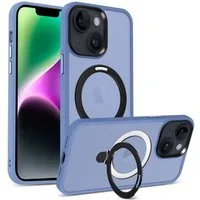 CoolGadget Handyhülle Hybrid Luxury Handy Case für iPhone 15 6,1 Zoll, Hülle Massiv Metallring aufklappbar Schutzhülle für Magsafe Zubehör