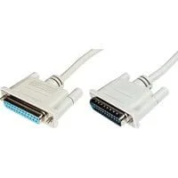 Serielles Datatransfer Verlängerungskabel, D-Sub25 (Stecker) > D-Sub25 (Buchse) beige, 10 Meter
