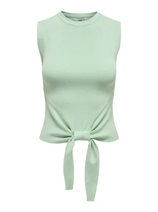 JDY - JDYCIRKELINE S/L O- NECK TIE PULL KNT birds egg green - Gr. - S