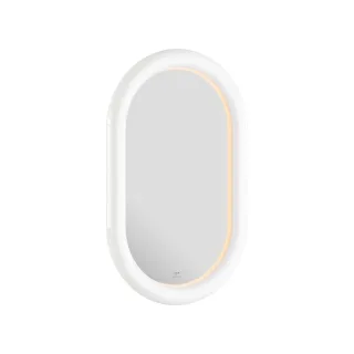 VitrA Liquid Wandspiegel mit LED-Beleuchtung oval-länglich 50 x 80 cm Weiß Hochglanz,66743 66743