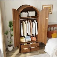 STILVORA Kleiderschrank mit Schubladen Wäscheschrank Schlafzimmerschrank mit Kleiderstange (Packung, 1-St., Großzügiger Stauraum,Mit Kleiderstange und Schubladen) Luxuriöser Kleiderschrank, für Schlafzimmer und Eingangsbereiche