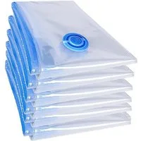 teprovo Kleidersack 6 Stück 100x70cm Vakuumbeutel für Kleidung Kleiderbeutel (6 St., in XXL Größe) Sicherer Doppel Verschluß