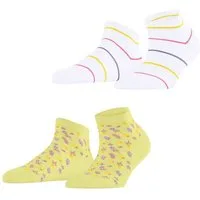 Esprit Sneakersocken Flowers & Stripes 2-Pack Sneakersocken (2-Paar)