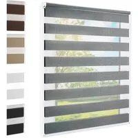 Doppelrollo Doppelrollo Klemmfix grau 50x140 cm, Foxx