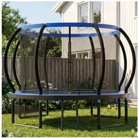 HOMALL Gartentrampolin Trampolin,Kindertrampolin mit Sicherheitsnetz und Leiter, Ø 228 cm, Ø305/366/427cm,gepolstertes Gestell,150kg,Schutzranabdeckung