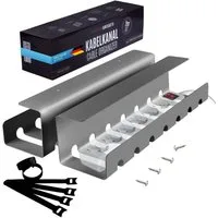 Goods+Gadgets Kabelkanal Goods+Gadgets Kabelkanal – Kabelmanagement Schreibtisch & Kabelhalter (Kabelhalter, Kabelwanne, Kabelkorb, 2-St)