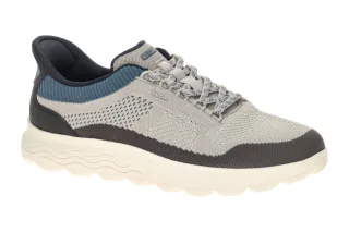 Geox U65MPE 06KEK C1297 Herren Sneakers hellgrau/dunkelgrau/blau FASTin System