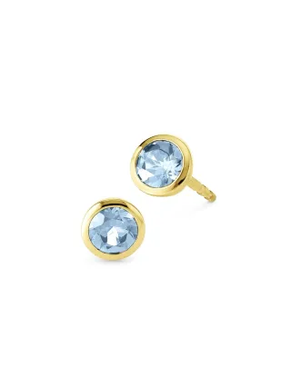 Orolino Ohrringe Gold 585 mit 2x Blautopas (beh.) Sky blue